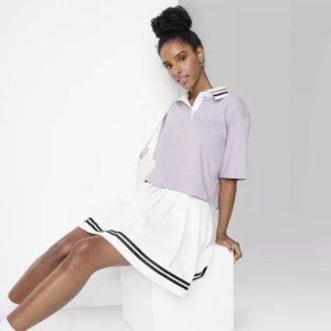 Wild Fable Cropped Polo Purple
